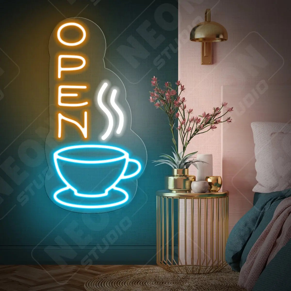 Open Coffee neon sign
