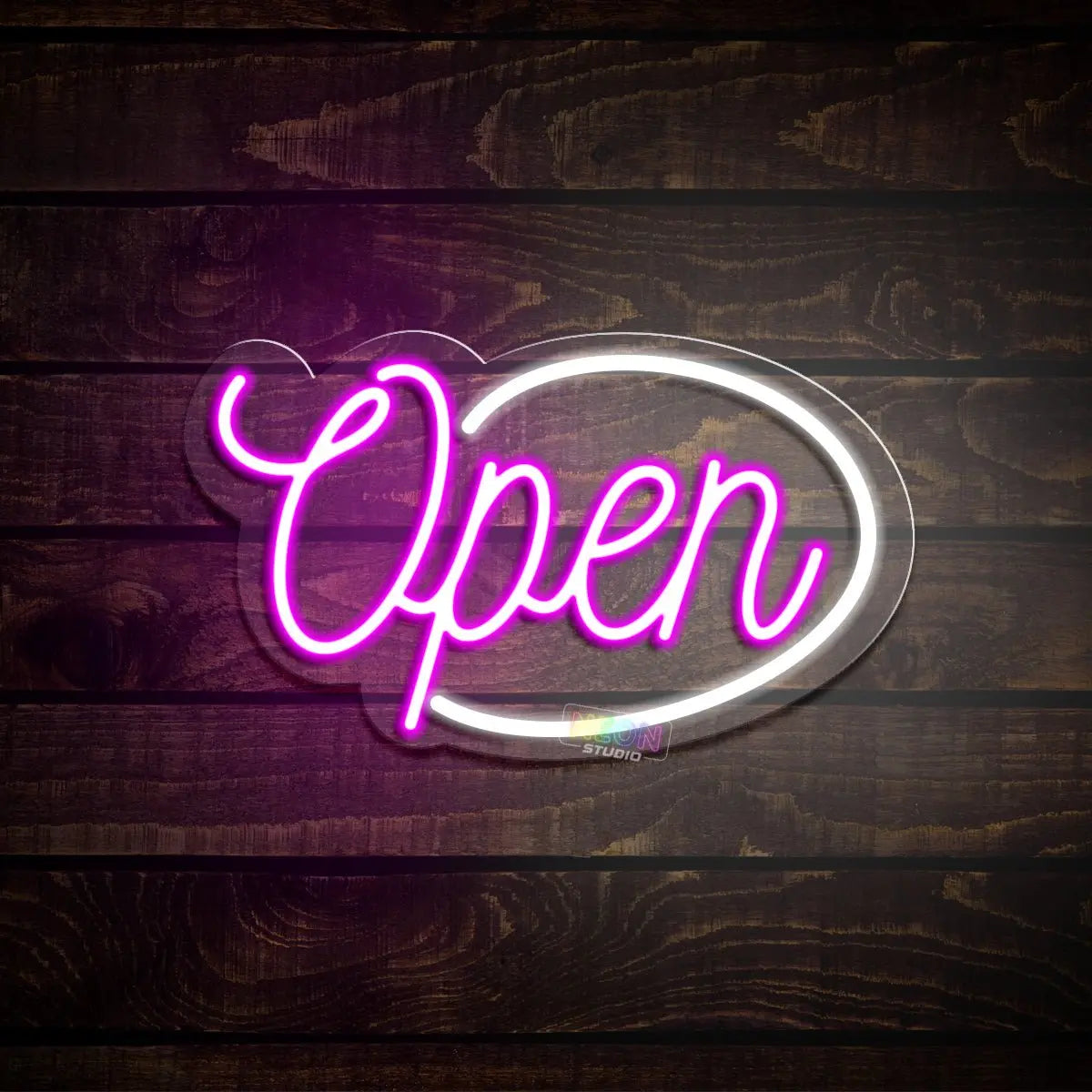Open Sign Cut to Shape neon sign