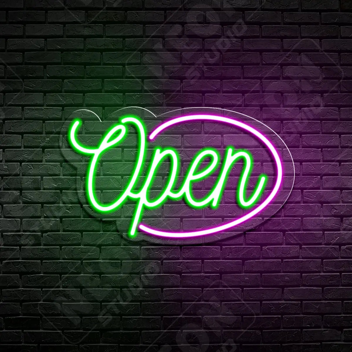 Open Sign Cut to Shape neon sign