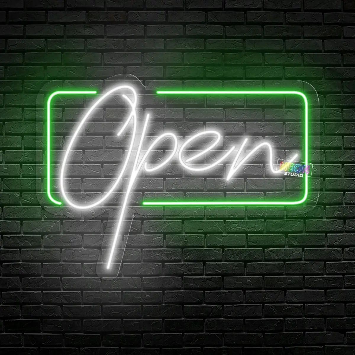 Open Sign Rectangle Shape neon sign
