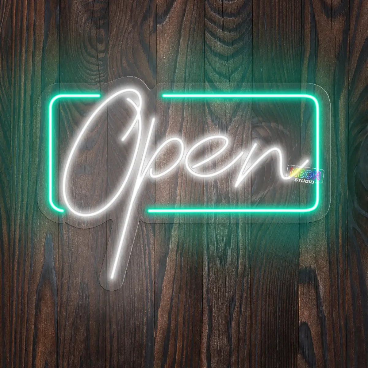 Open Sign Rectangle Shape neon sign