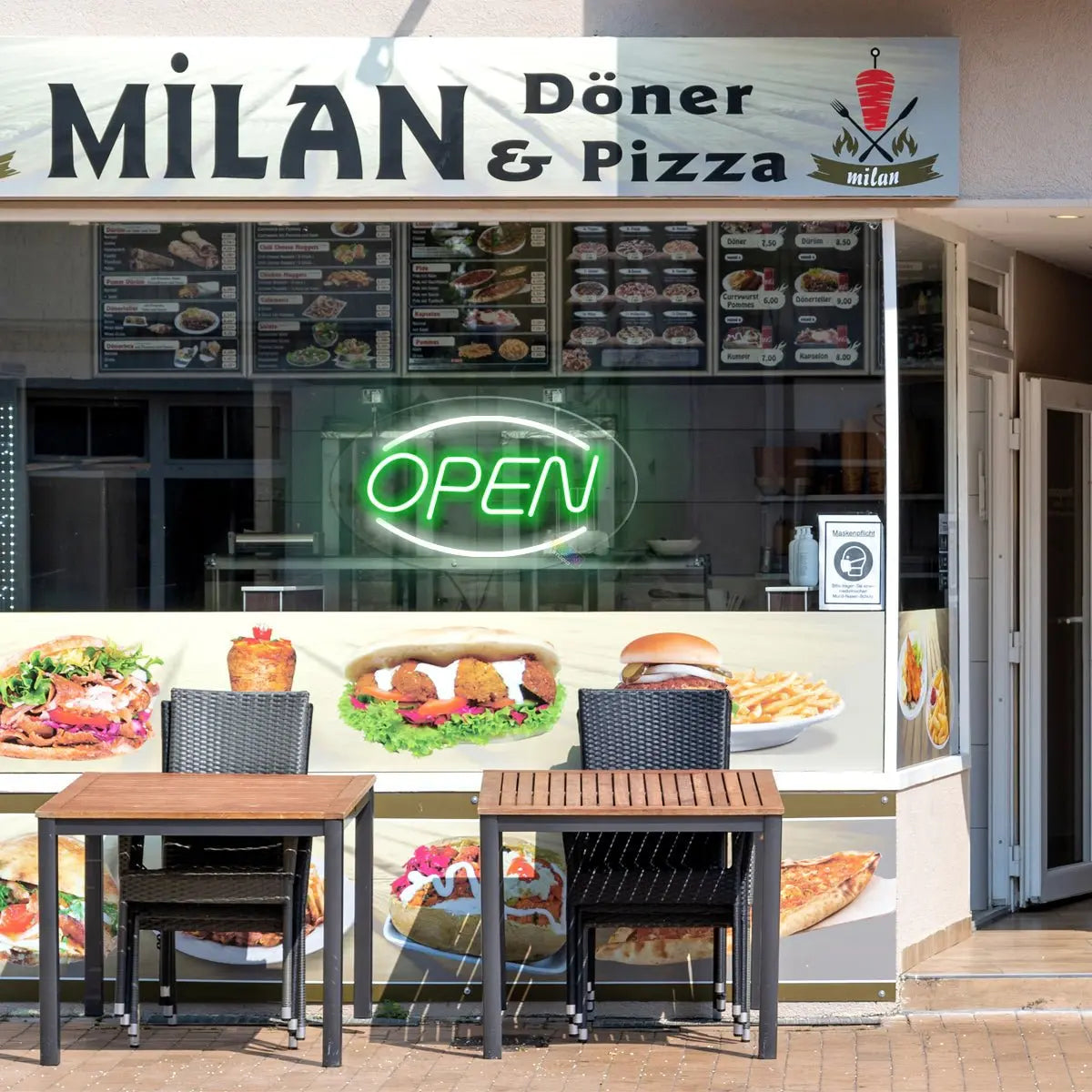 Open Sign Round Shape neon sign