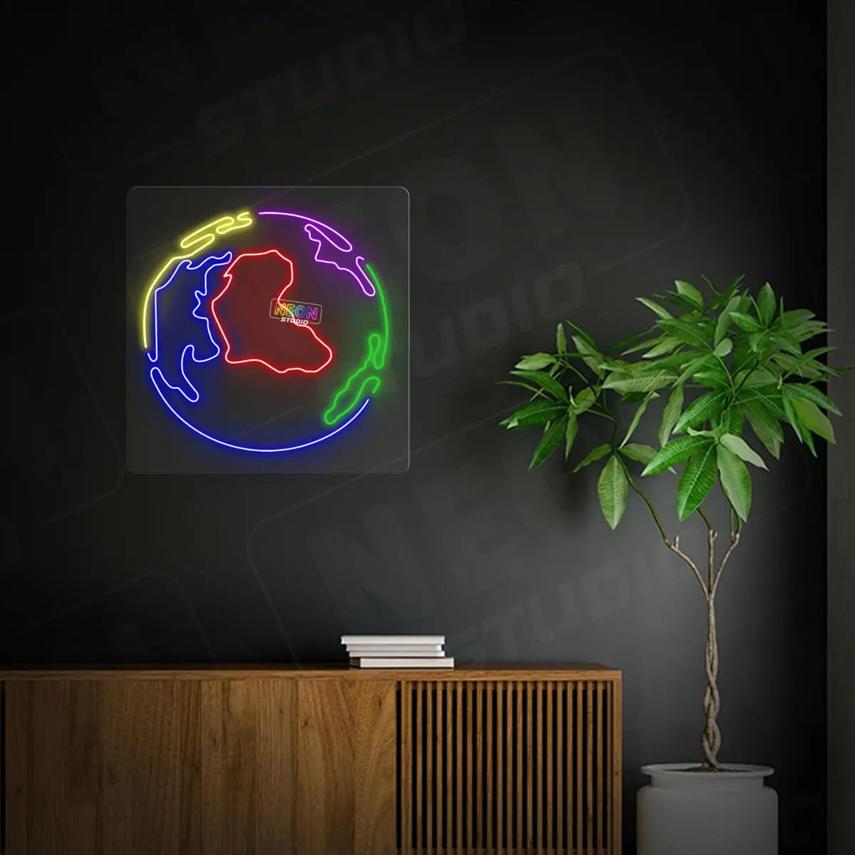 Our planet neon sign