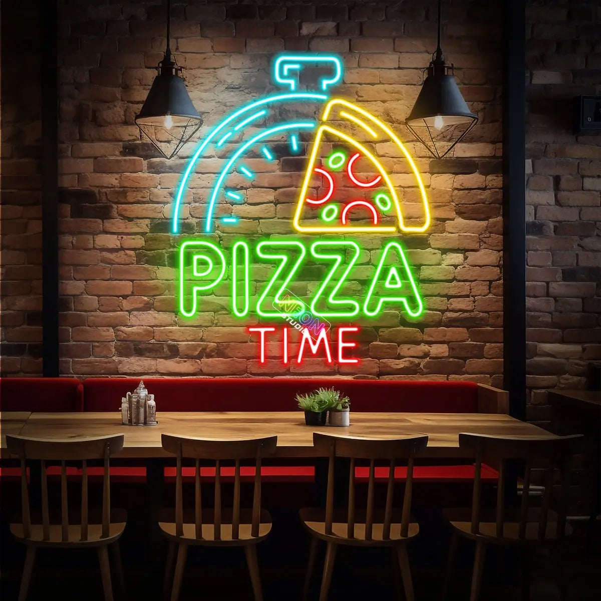 Pizza Time neon sign