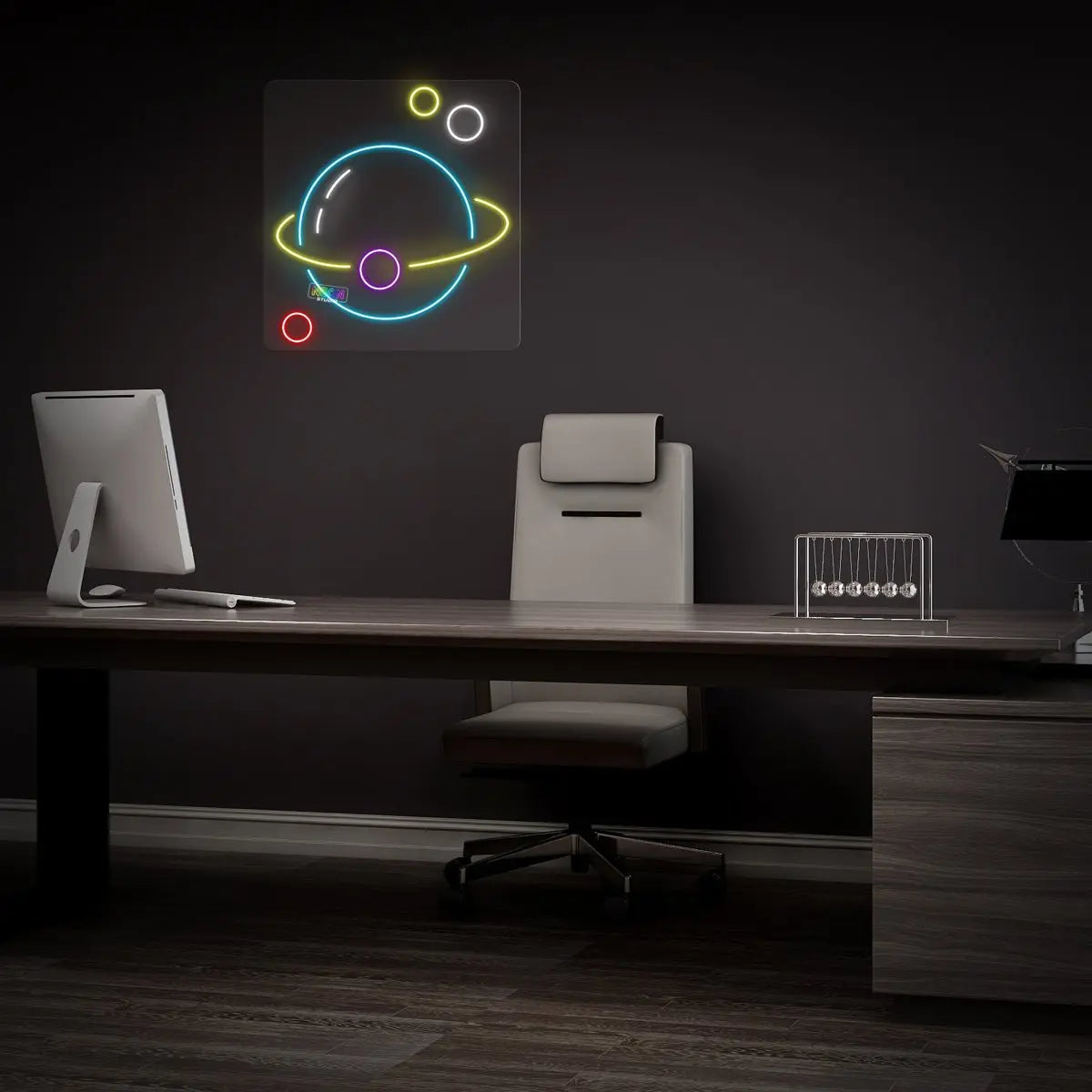 Planet neon sign