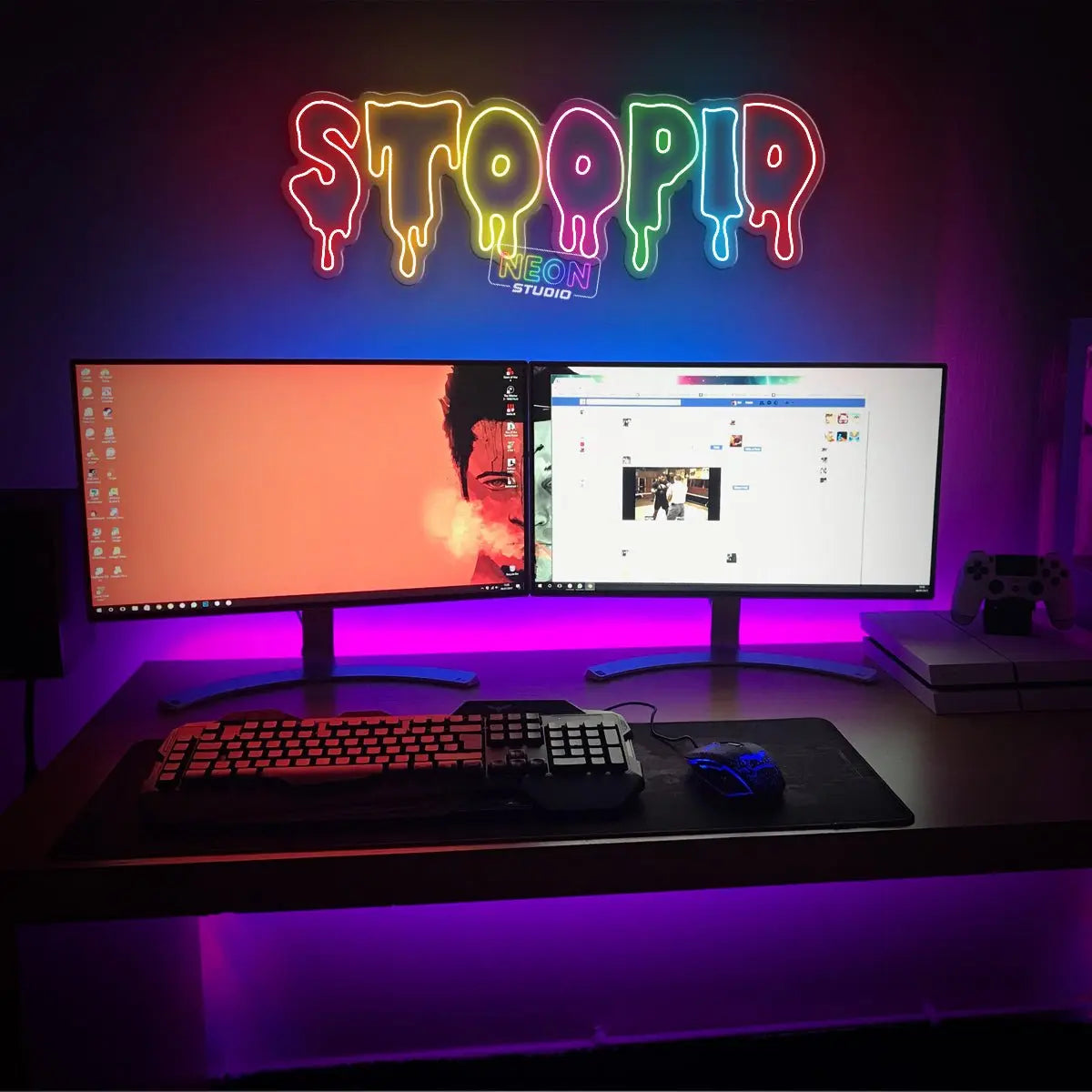 STOOPID! neon sign
