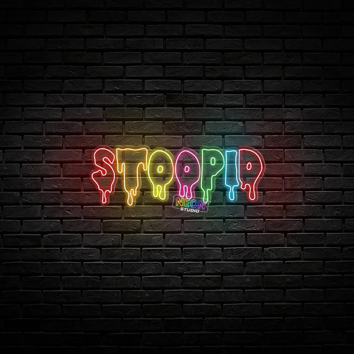 STOOPID! neon sign