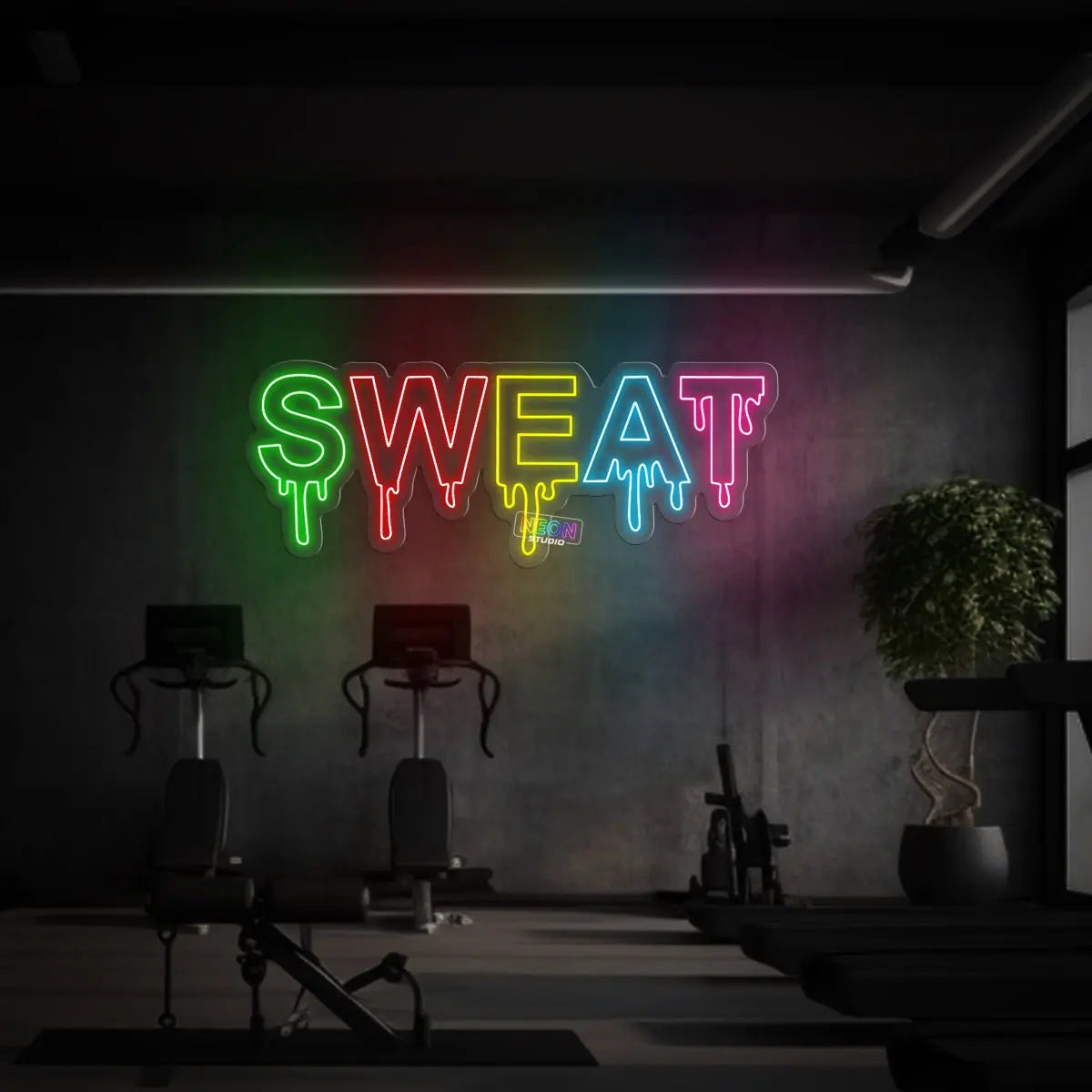 SWEAT! neon sign