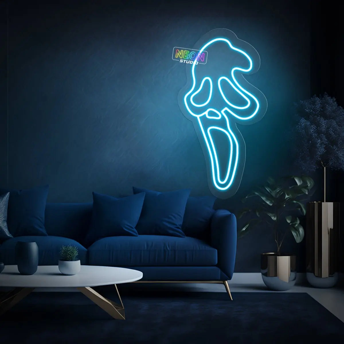 Scary Face neon sign