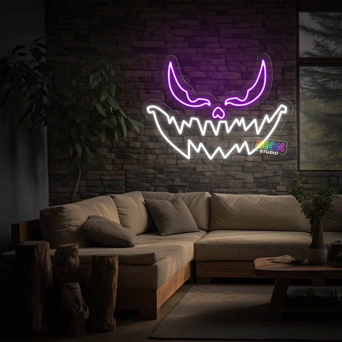 Scary Pumpkin neon sign