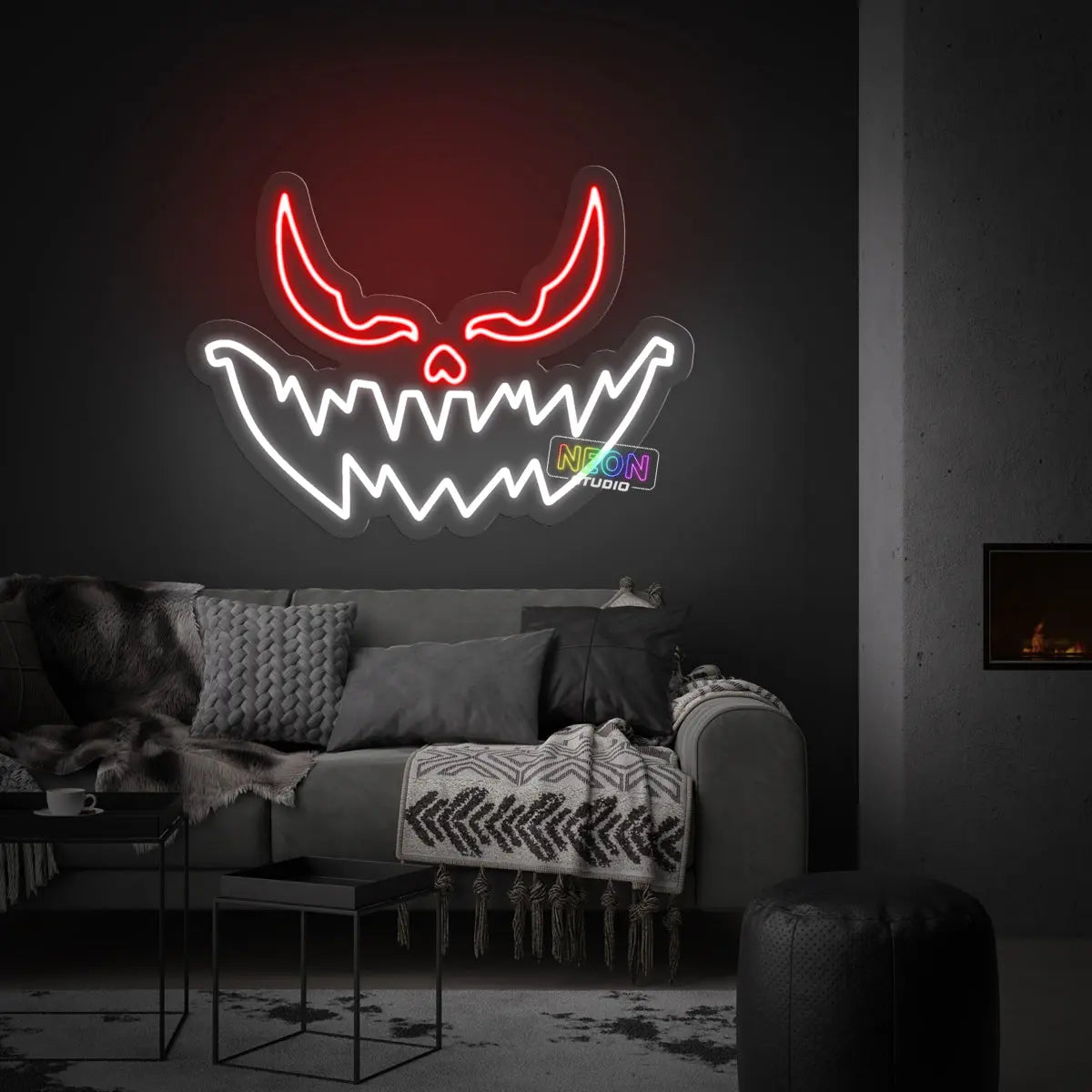 Scary Pumpkin neon sign