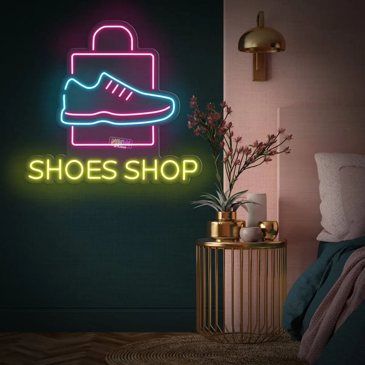 Shoe shop neon sign