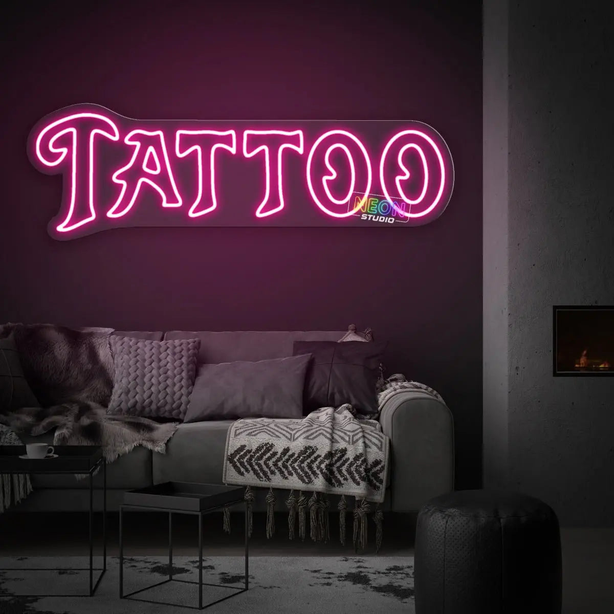 Tattoo Text neon sign