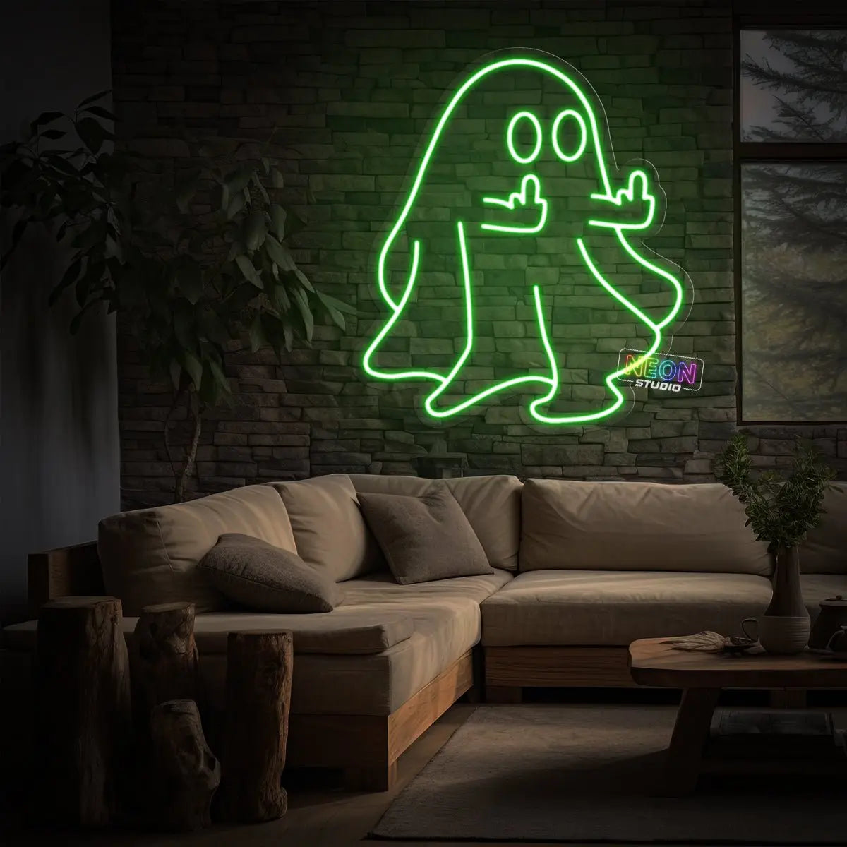 The Ghost neon sign