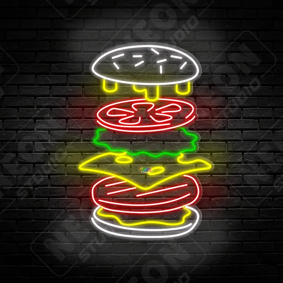 The Perfect Burger neon sign