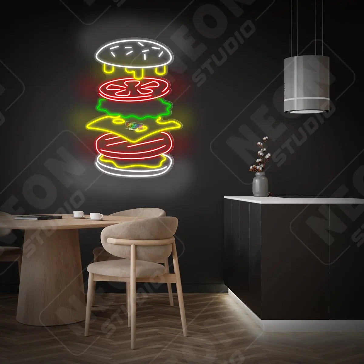 The Perfect Burger neon sign