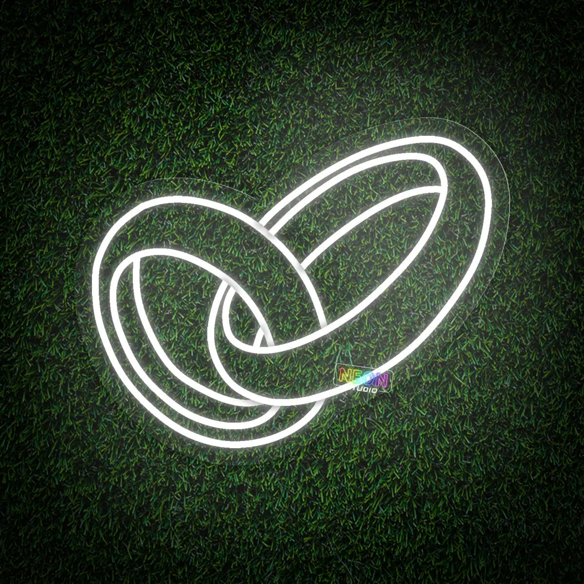 The two Rings neon sign