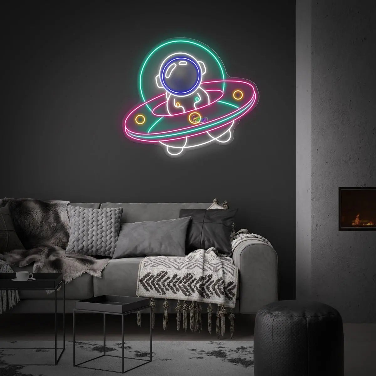 Ufo neon sign