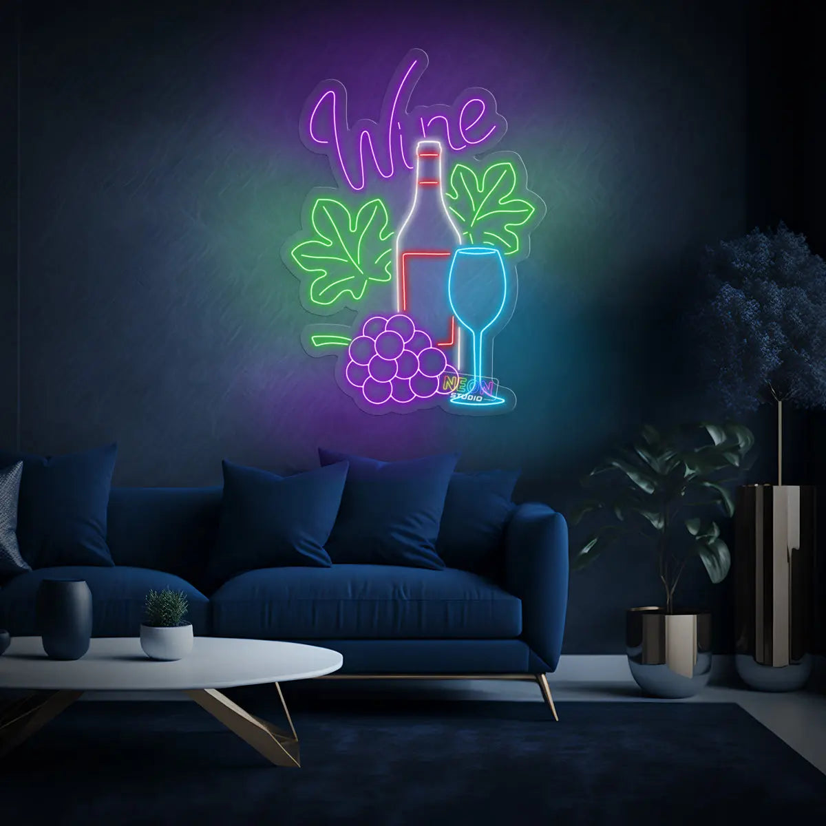 Wine neon sign
