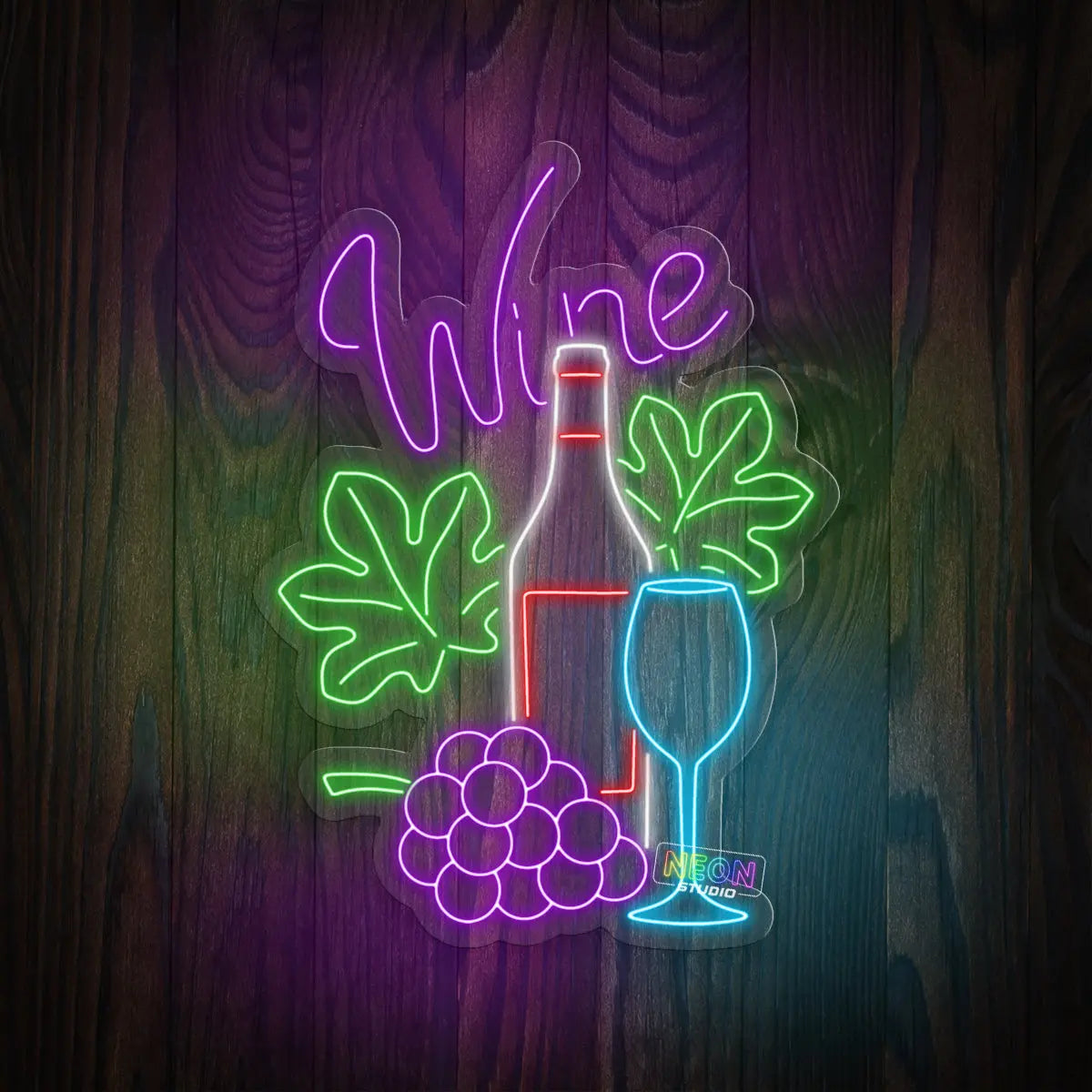 Wine neon sign