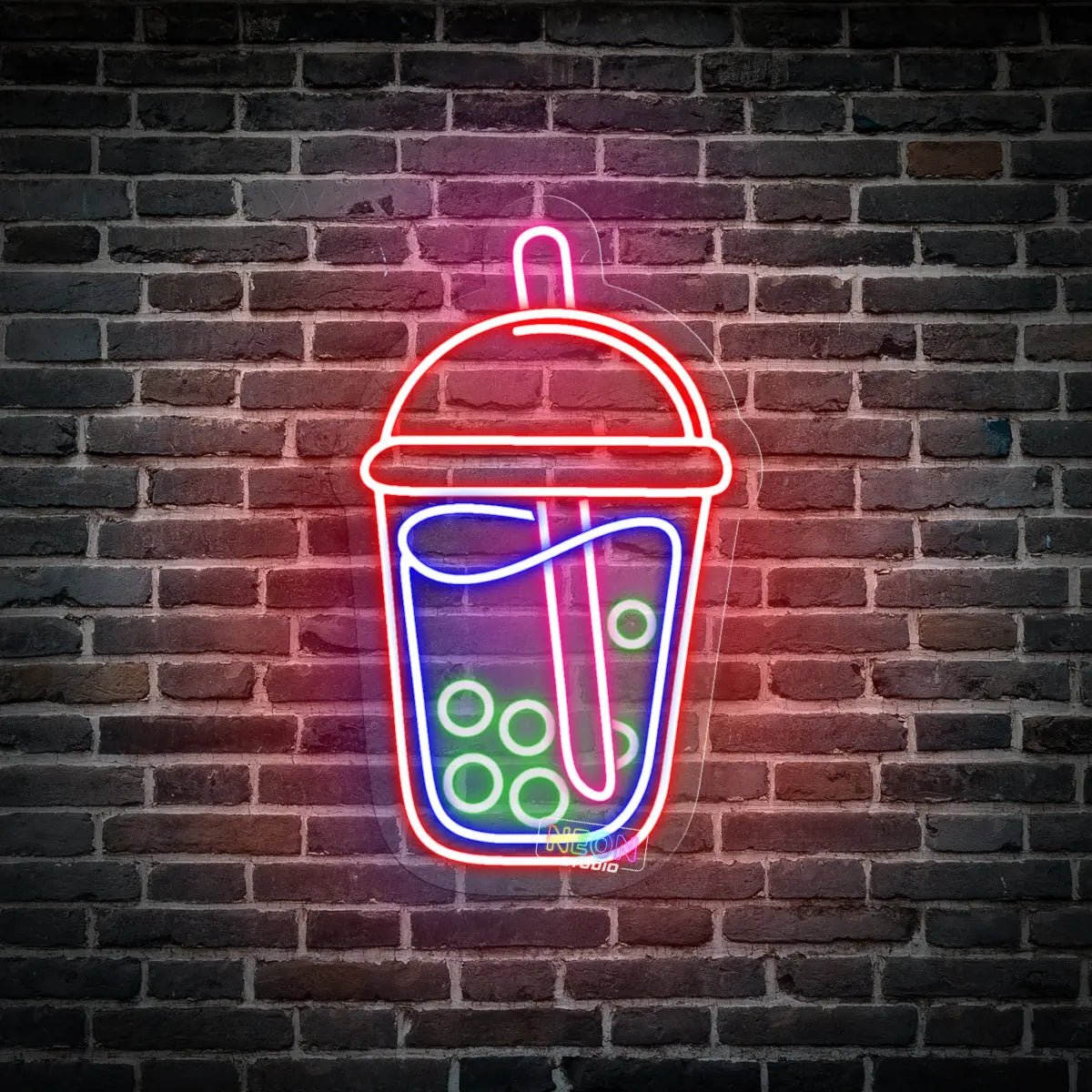 Bubble tea neon skylt