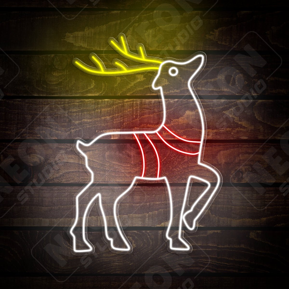 Christmas Gazelle neonskylt