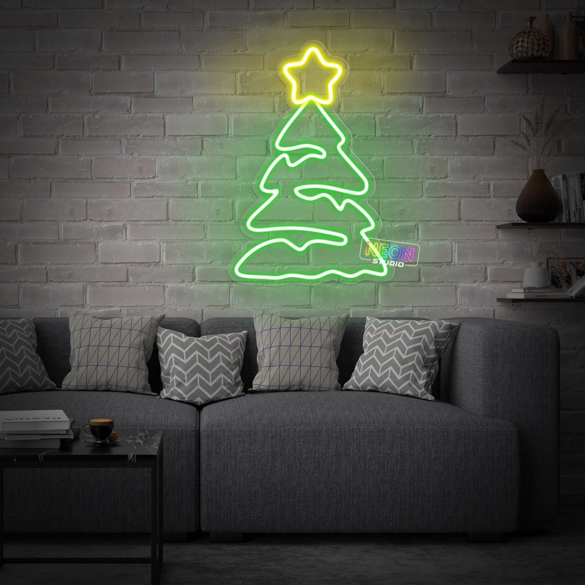 Christmas tree neonskylt