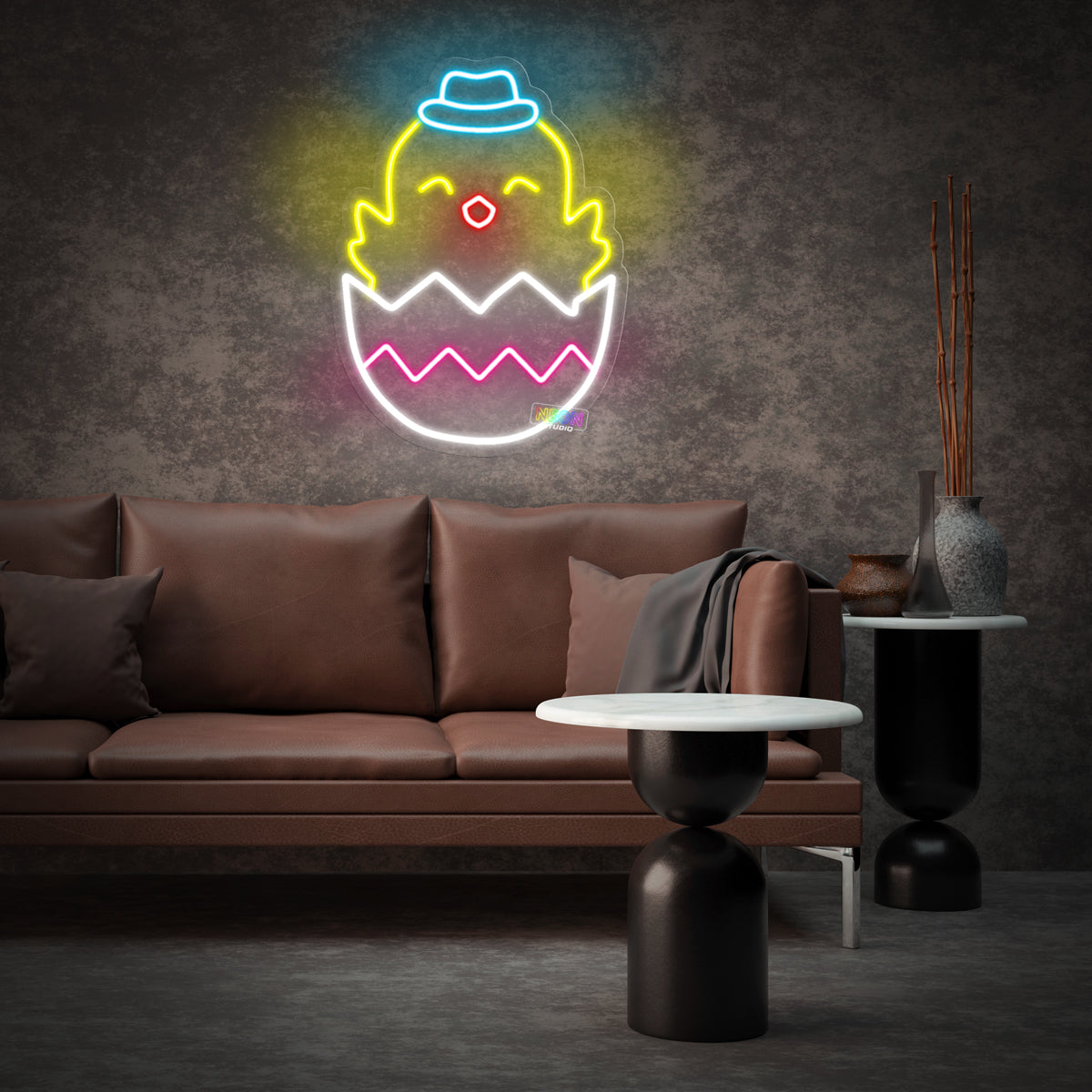 Easter baby chicken neonskylt