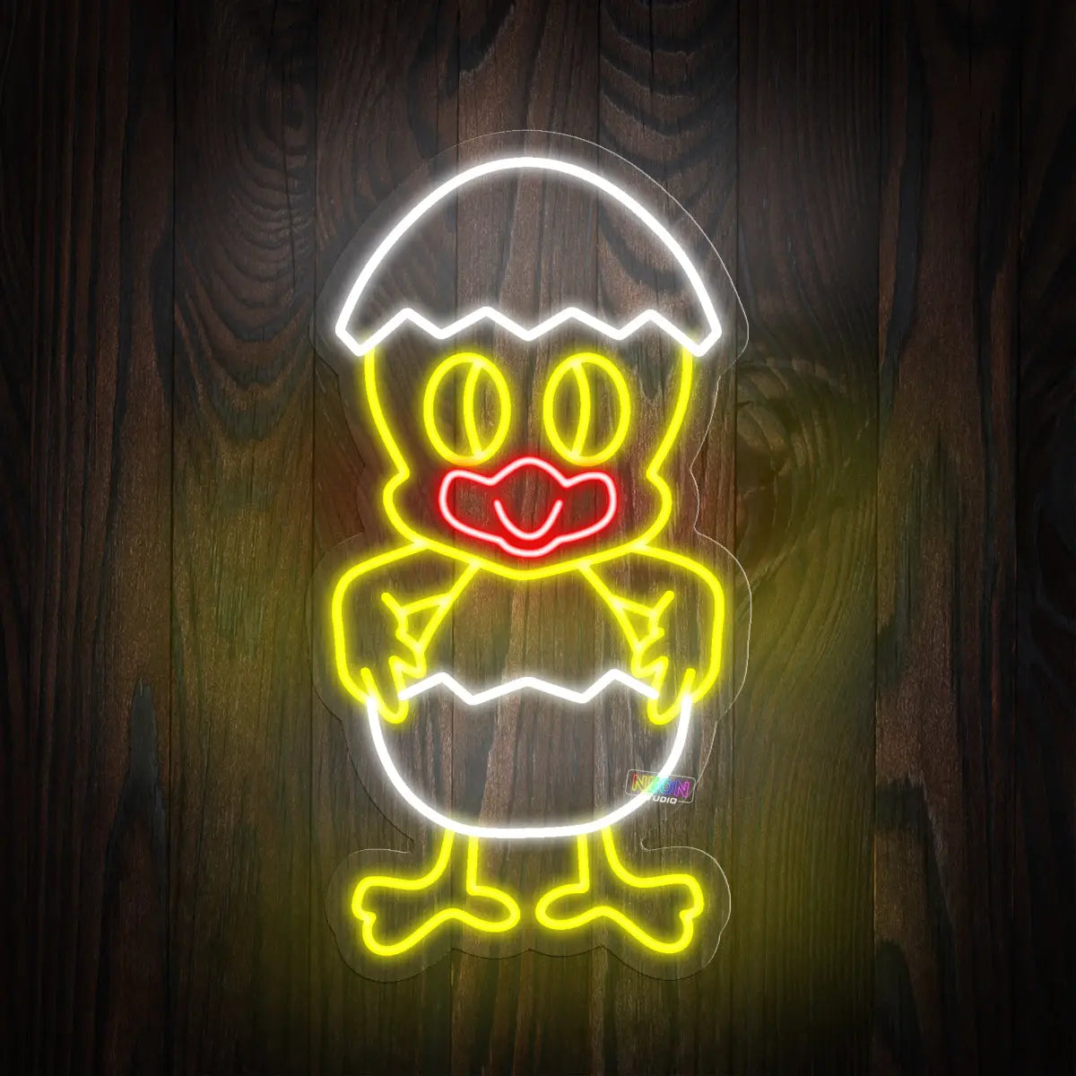 Easter cracked egg neonskylt