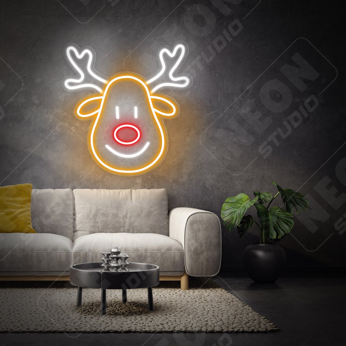 Happy Deer neonskylt