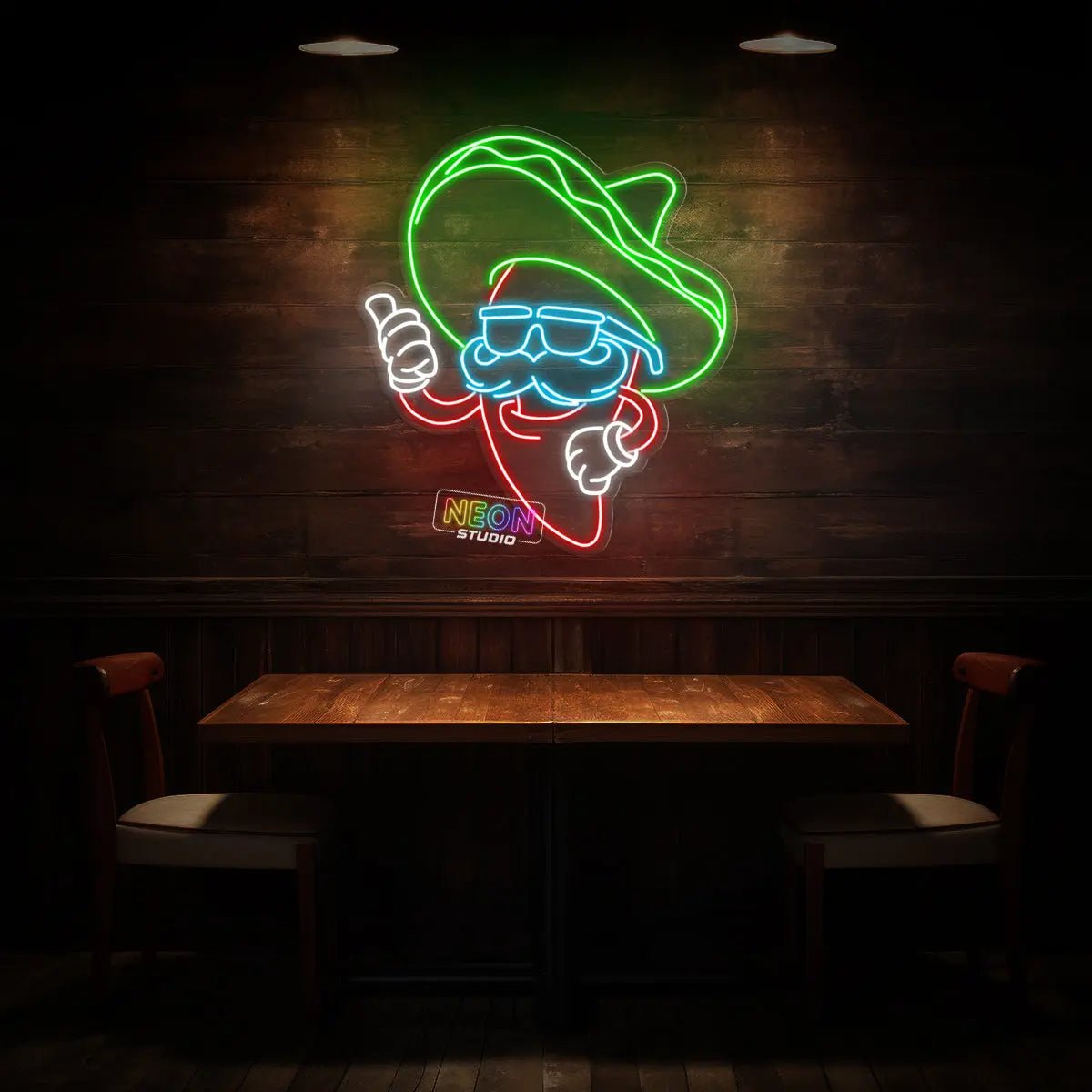 Mexican Chili neon skylt
