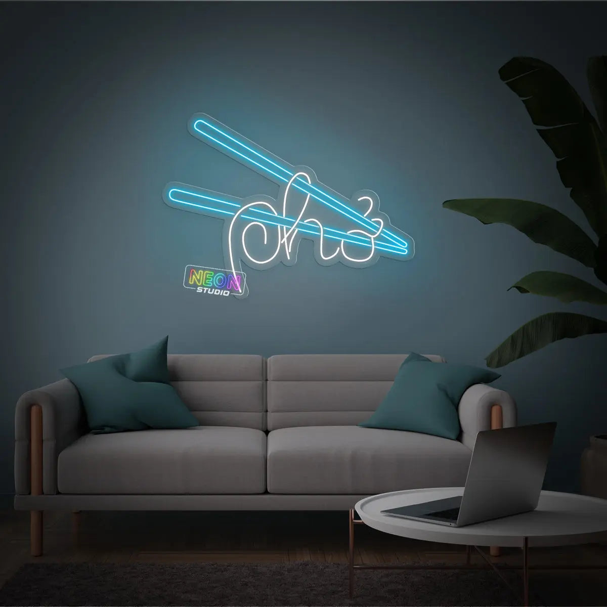 Pho and Chapslick neonskylt