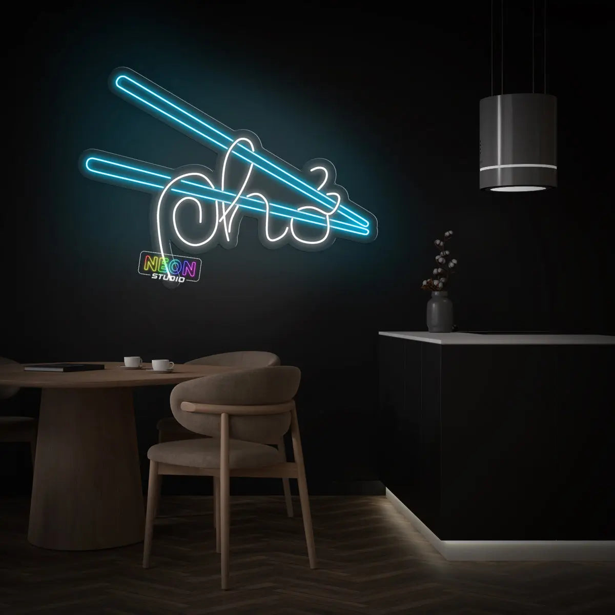 Pho and Chapslick neonskylt