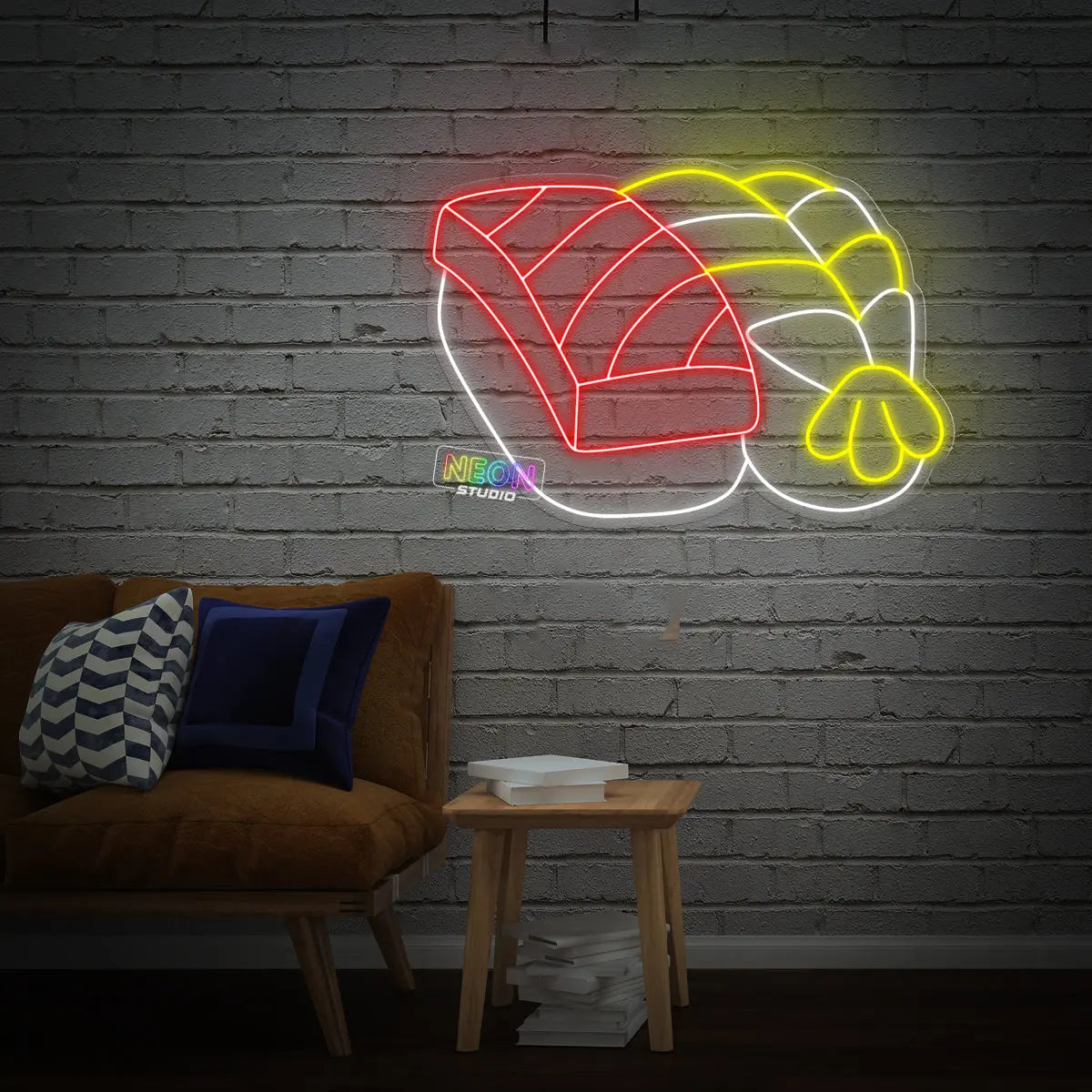 Two Sushis neonskylt