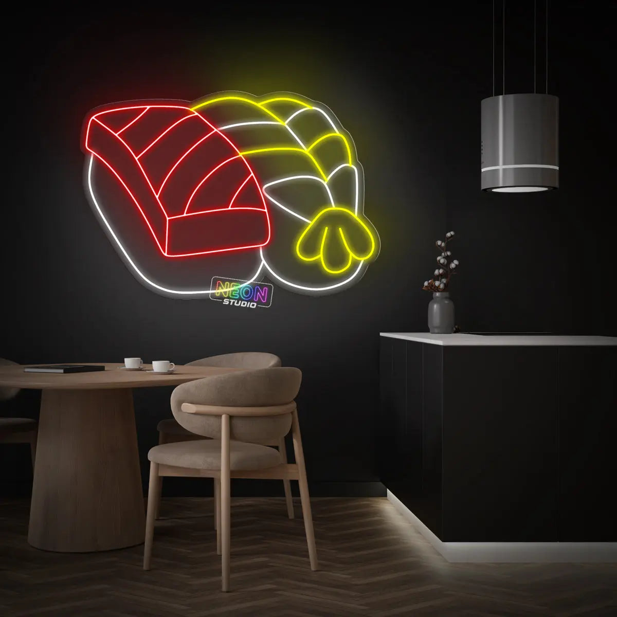 Two Sushis neonskylt